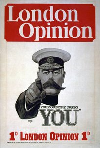 Dein Land braucht DICH, Plakat für die London Opinion, 1914